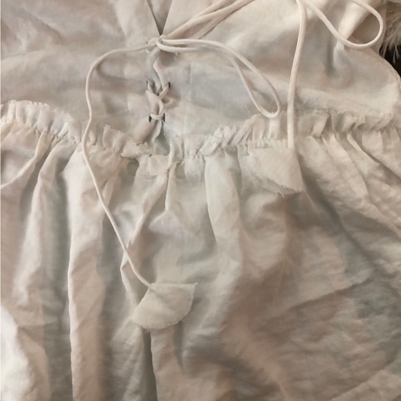 *SOLD* White Babydoll Mini Dress - Picture 4 of 4